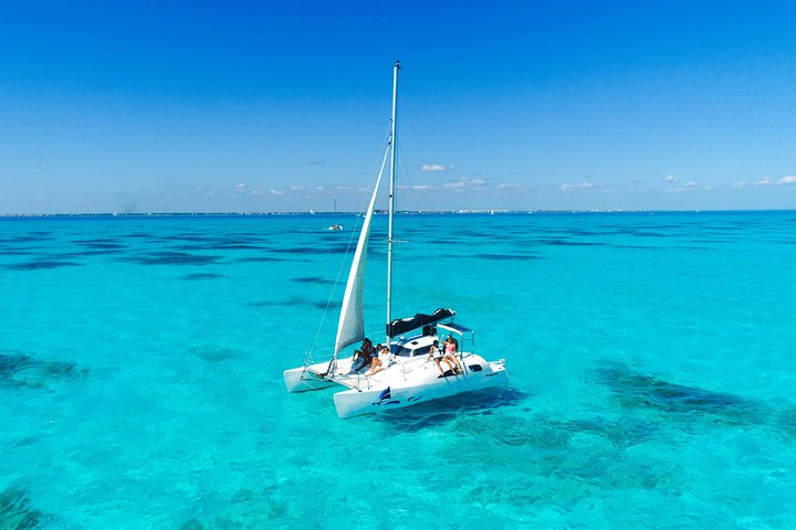 VIP Isla Mujeres Sailing: Private Catamaran from Cancun to Isla Mujeres for up to 13 People