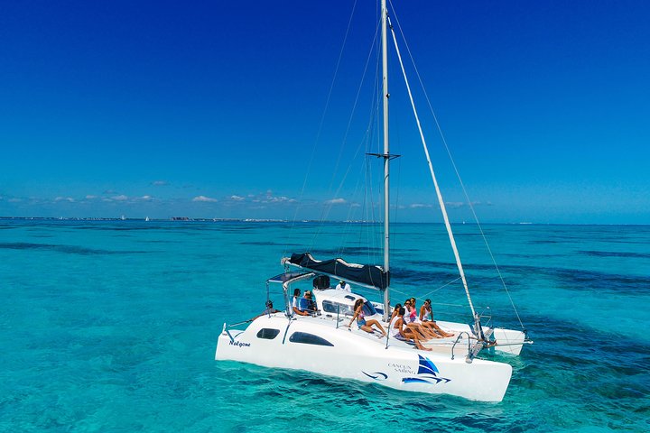 VIP Isla Mujeres Sailing: Private Catamaran from Cancun to Isla Mujeres for up to 13 People