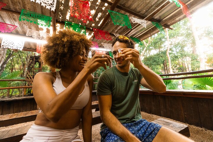 Cancun Extreme Local Adventure: Cancun ATV Jungle Adventure, Ziplines, Cenote and Tequila Tasting