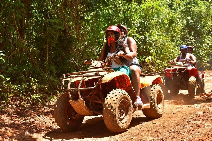 Cancun Extreme Local Adventure: Horseback Riding plus ATV, Cenote, Ziplines, and Lunch