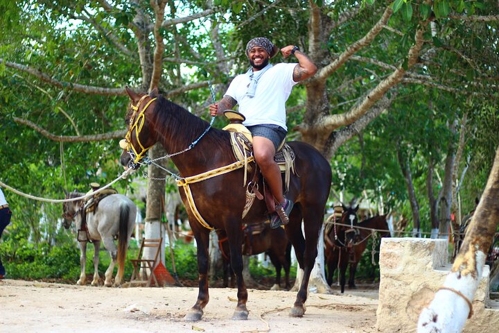 Cancun Extreme Local Adventure: Cancun ATV, Zipline, Cenote, Horseback Riding & Tequila Tasting