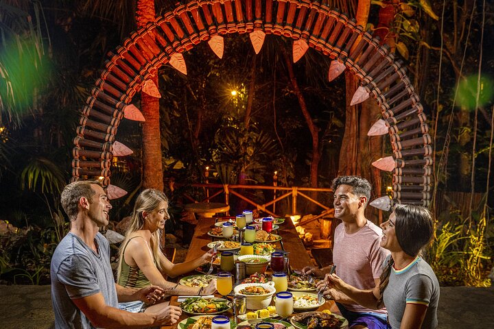 Cancun Extreme Local Adventure: Xplor Fuego with Buffet Style Dinner and transportation