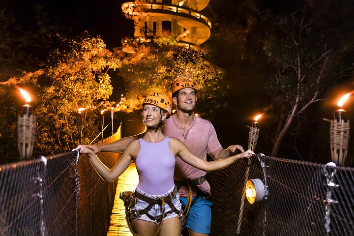 Cancun Extreme Local Adventure: Xplor Fuego with Buffet Style Dinner and transportation