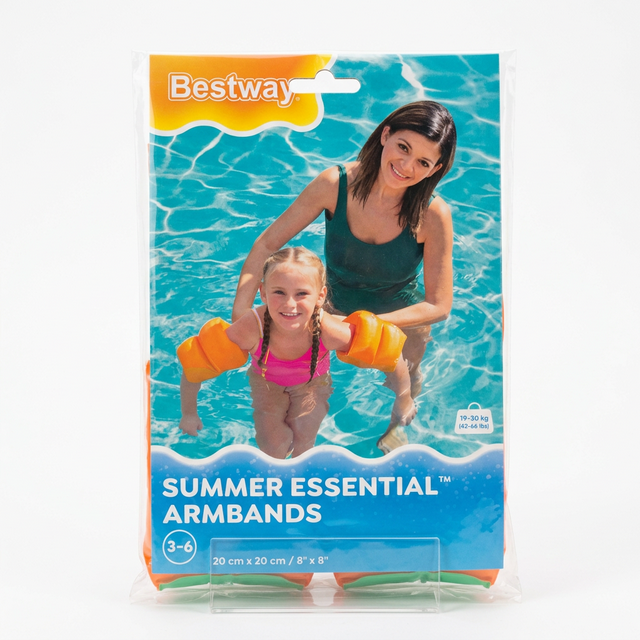 Pool Arm Bands - Orange/Green