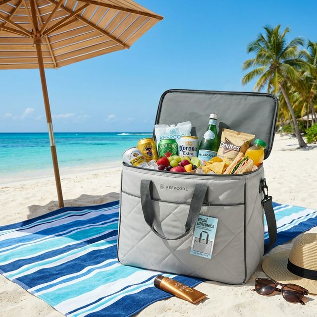 Keep Cool Insulated Cooler Bag Grey