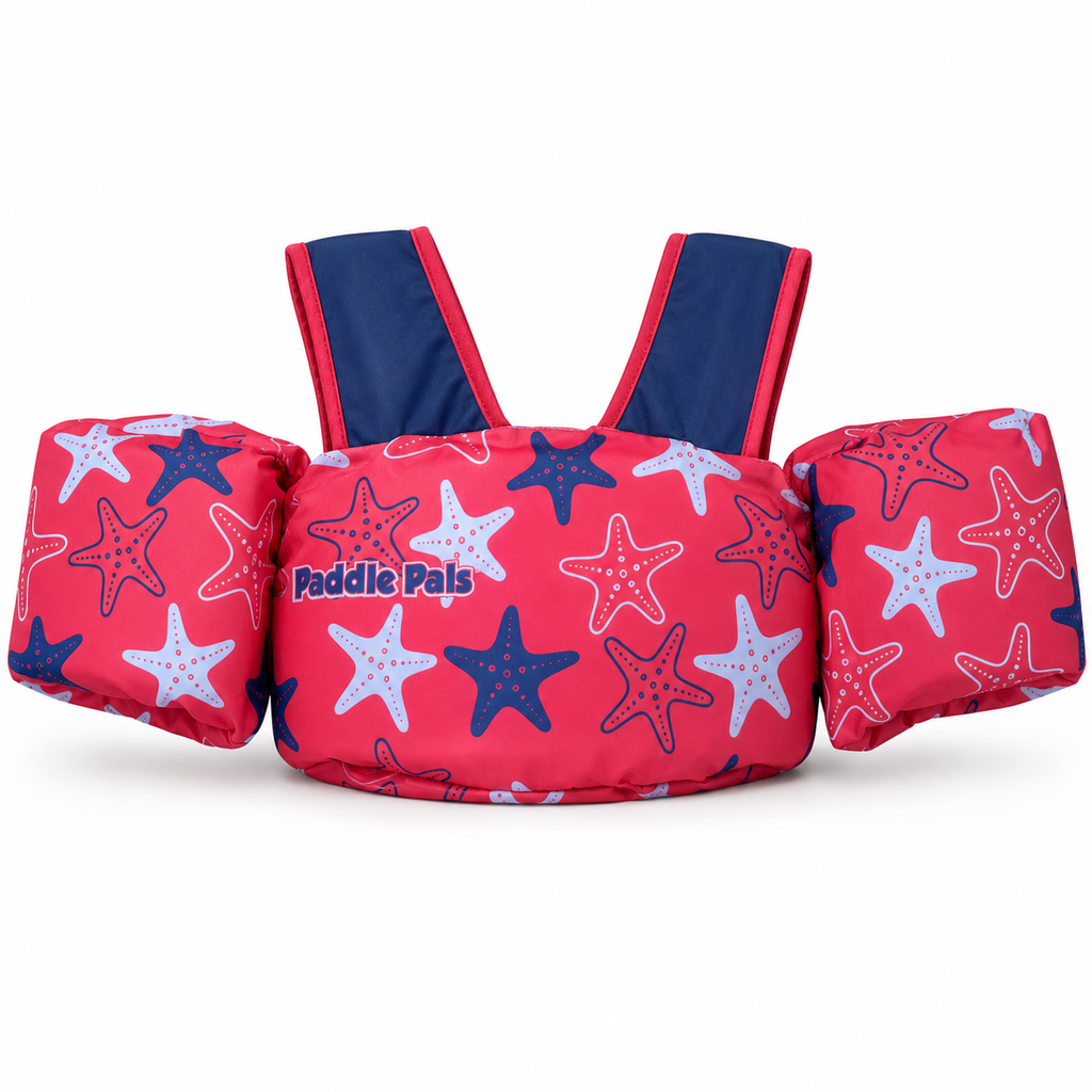 Body Glove Paddle Pals Starfish Pink kids swim vest front view