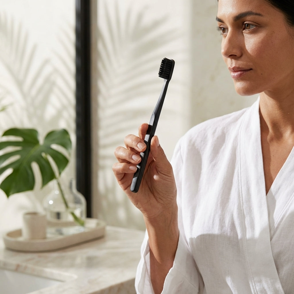 Grin Toothbrush - Ultra soft white charcoal bristles