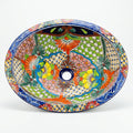 Hand-Painted Talavera Vessel Sink Basin — One-of-a-Kind