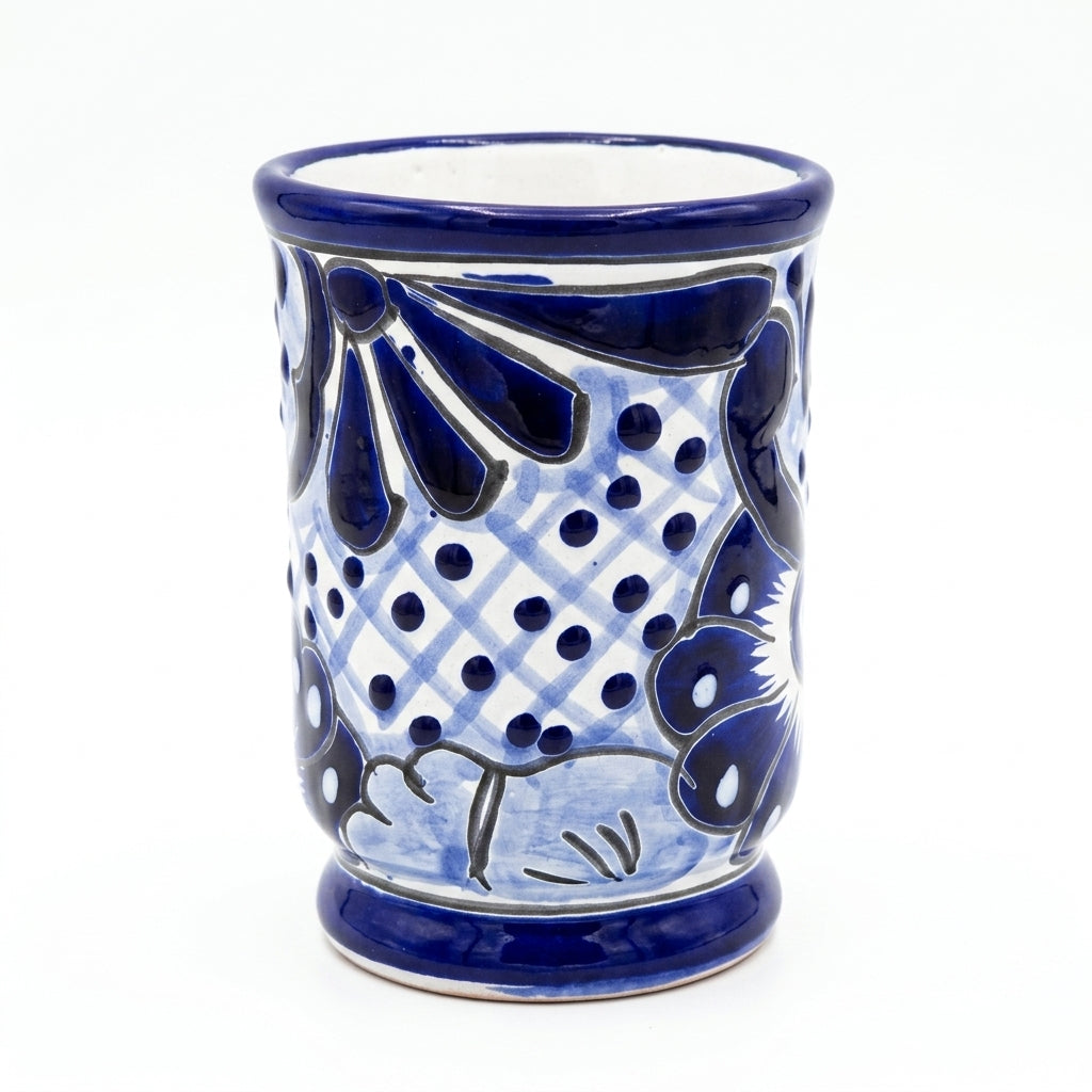 Hand-Painted Talavera Mug Set (4-Piece, Assorted Patterns)