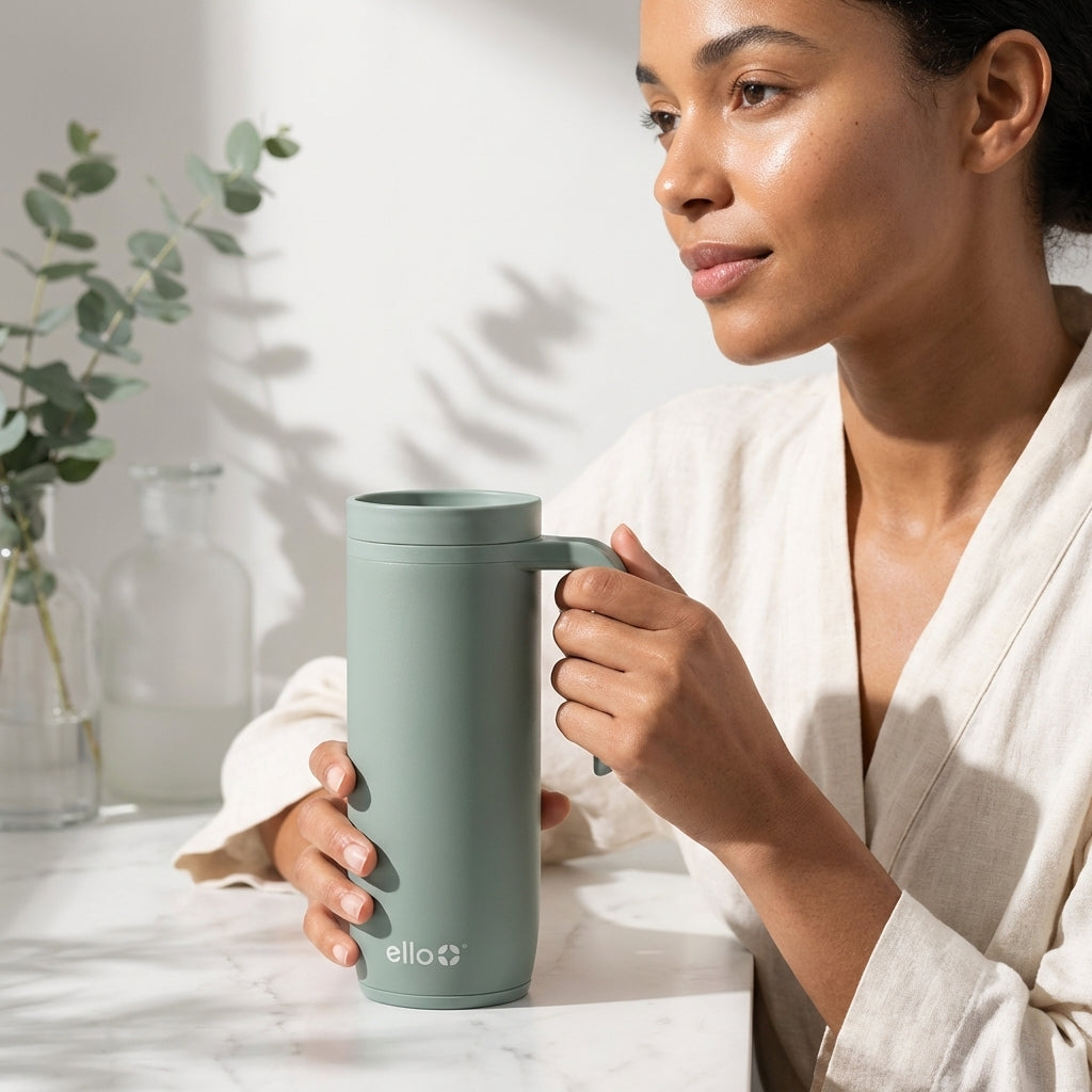 Ello Insulated Travel Mug - Green/Black